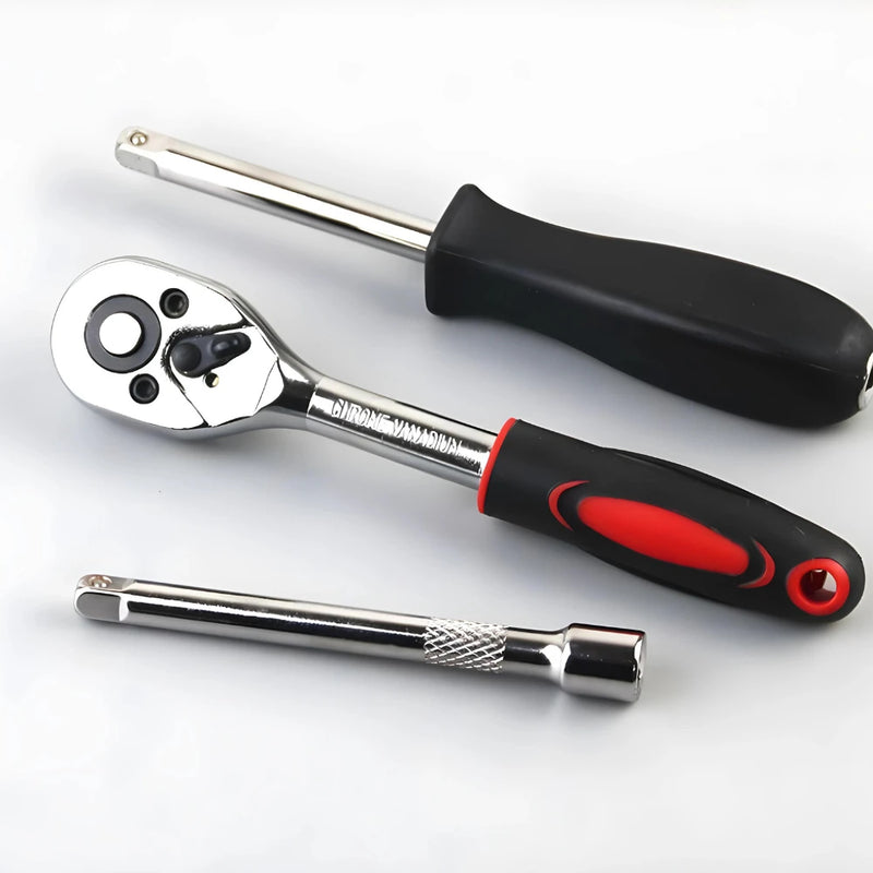 Kit de Ferramentas 46 Peças – Chave Catraca Reversível com Maleta 🔧